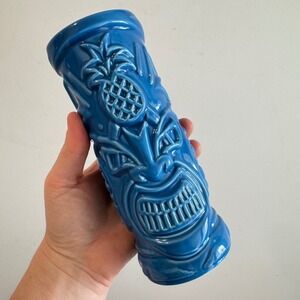 Tommy Bahama Rum Tiki Mug Blue Ceramic Pineapple Barware Sidney Frank Importing